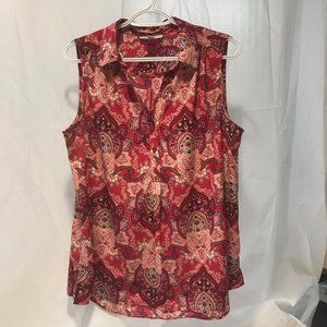 Dana Buchman Sleeveless Hi-Lo Blouse, Size L